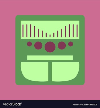 Technology gadget in flat design music center vector image