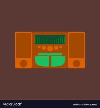 Technology gadget in flat design music center vector image