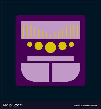 Technology gadget in flat design music center vector image