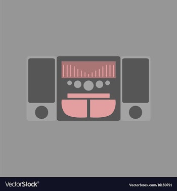 Technology gadget in flat design music center vector image