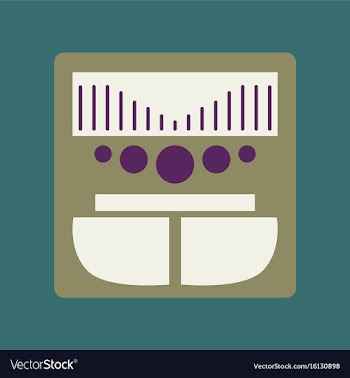 Technology gadget in flat design music center vector image