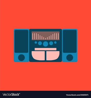 Technology gadget in flat design music center vector image