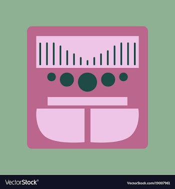 Technology gadget in flat design music center vector image