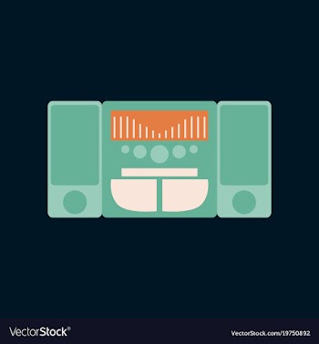 Technology gadget in flat design music center vector image