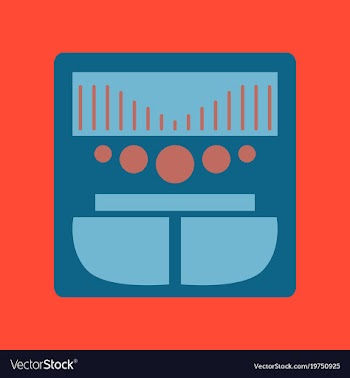Technology gadget in flat design music center vector image