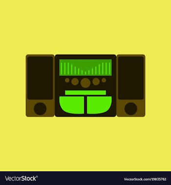Technology gadget in flat design music center vector image