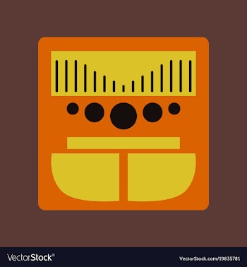 Technology gadget in flat design music center vector image
