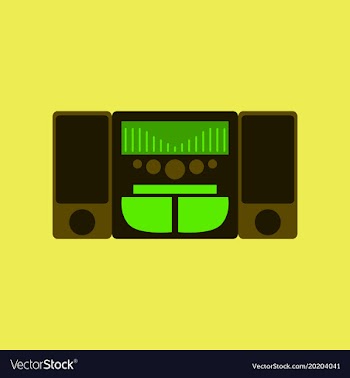Technology gadget in flat design music center vector image