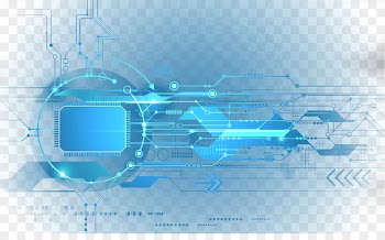 Technology Light Blue - SCIENCE decorative chip 