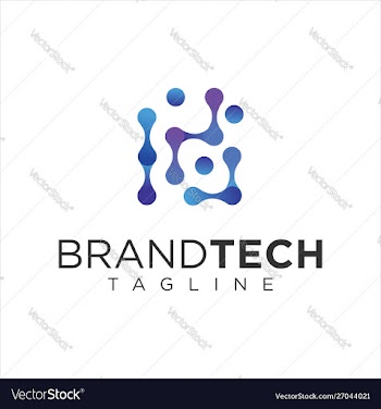 Technology logo simple tech design vector image