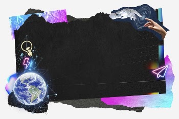 Technology paper background, collage frame, | Free Photo - rawpixel