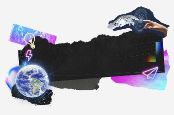 Technology paper background, collage frame, | Free Photo - rawpixel