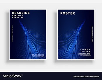 technology particle dots design poster template
