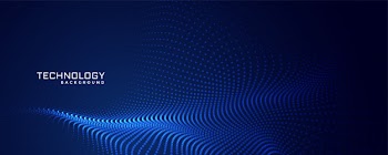 Technology particles dots background design Free Vector