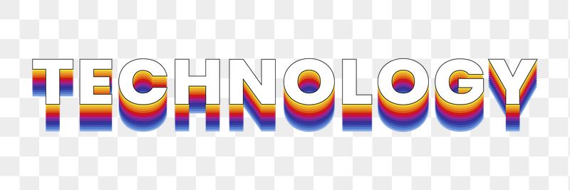 Technology png word sticker typography, | Free PNG - rawpixel