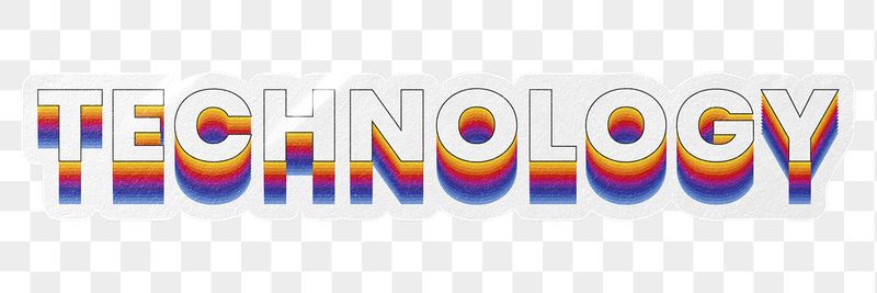 Technology png word sticker typography, | Free PNG - rawpixel