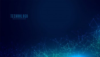 Technology polygonal mesh digital concept background design Free Vector