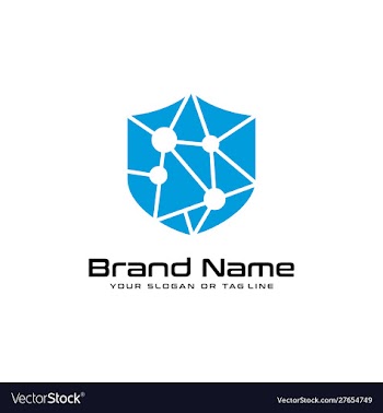 Technology security design logo vector image