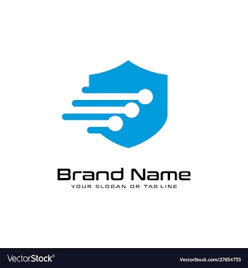 Technology security design logo vector image
