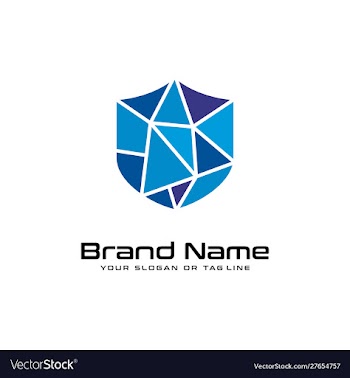 Technology security design logo vector image