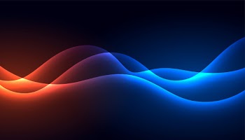 Technology style glowing shiny wave background Free Vector