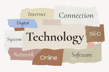 Technology word, torn paper typography | Free PSD - rawpixel
