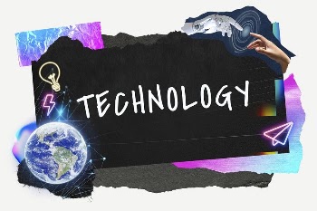 Technology word typography, neon aesthetic | Free PSD - rawpixel