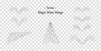 Tecna MW Wings Line Art transparent background PNG clipart