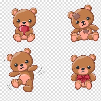 Teddy bear Animation, cute teddy bear transparent background PNG clipart