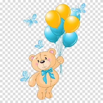 Teddy bear Balloon, bear transparent background PNG clipart
