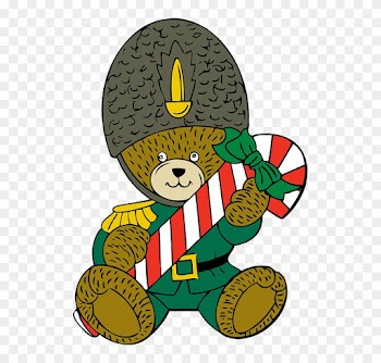 Teddy Bear Christmas Holiday Toy Guard Candy - Border Guard Clip Art