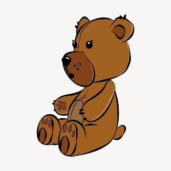 Teddy bear clipart, illustration vector. | Free Vector - rawpixel