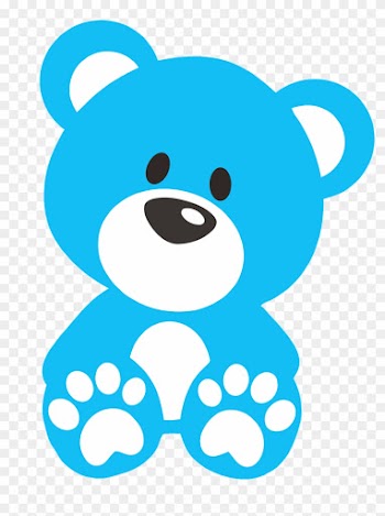 Teddy Bear Clipart Stencil - Blue Teddy Bear Clipart