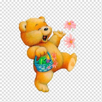 Teddy bear Drawing , Color cartoon bear transparent background PNG clipart