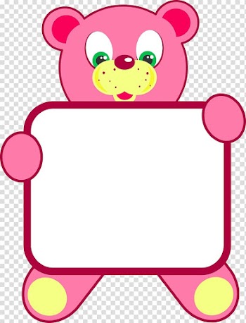Teddy bear Stuffed toy , Pink Bear Frame transparent background PNG clipart
