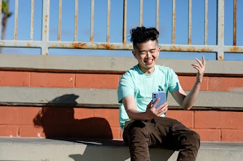Teen boy live streaming, online content… | Free stock photo | High Resolution image