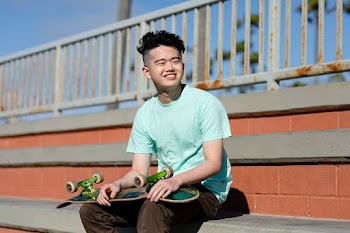 Teen boy with skateboard, summer hobby sport… | Free stock photo | High Resolution image
