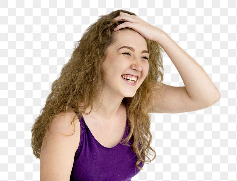 Teen girl laughing png sticker, | Free PNG - rawpixel