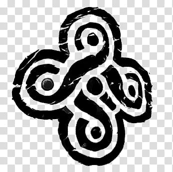 Teen Wolf Celtic Five Fold Knot Symbol SE, black abstract art transparent background PNG clipart