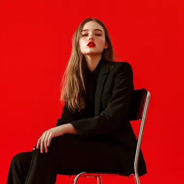 Teenage Girl in Minimalistic Fashion Portrait Teenage Girl in Minimalistic Fashion Portrait