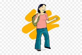 Teenage Girl Royalty Free Vector Clip Art Illustration - Teenage Girl Clip Art