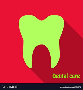 Teeth icon dentist flat icon for mobile user vector image