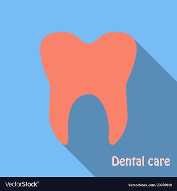 Teeth icon dentist flat icon for mobile user vector image