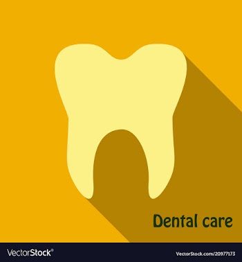 Teeth icon dentist flat icon for mobile user vector image