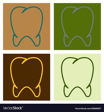 Teeth icon dentist flat tooth for mobile user vector image