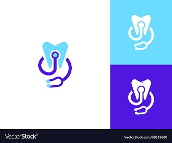 teeth stethoscope logo icon design