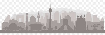 Tehran Skyline Silhouette - iran 