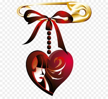 Telegram Sticker Love Clip art - Safety Pin with Peart Decor PNG Clipart Picture 