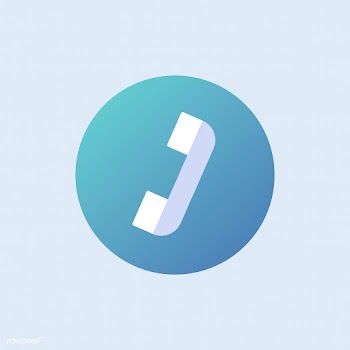 Telephone logo vector in blue | Free stock vector - 486924