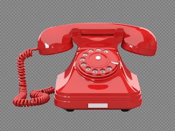 Telephone Red transparent PNG - StickPNG